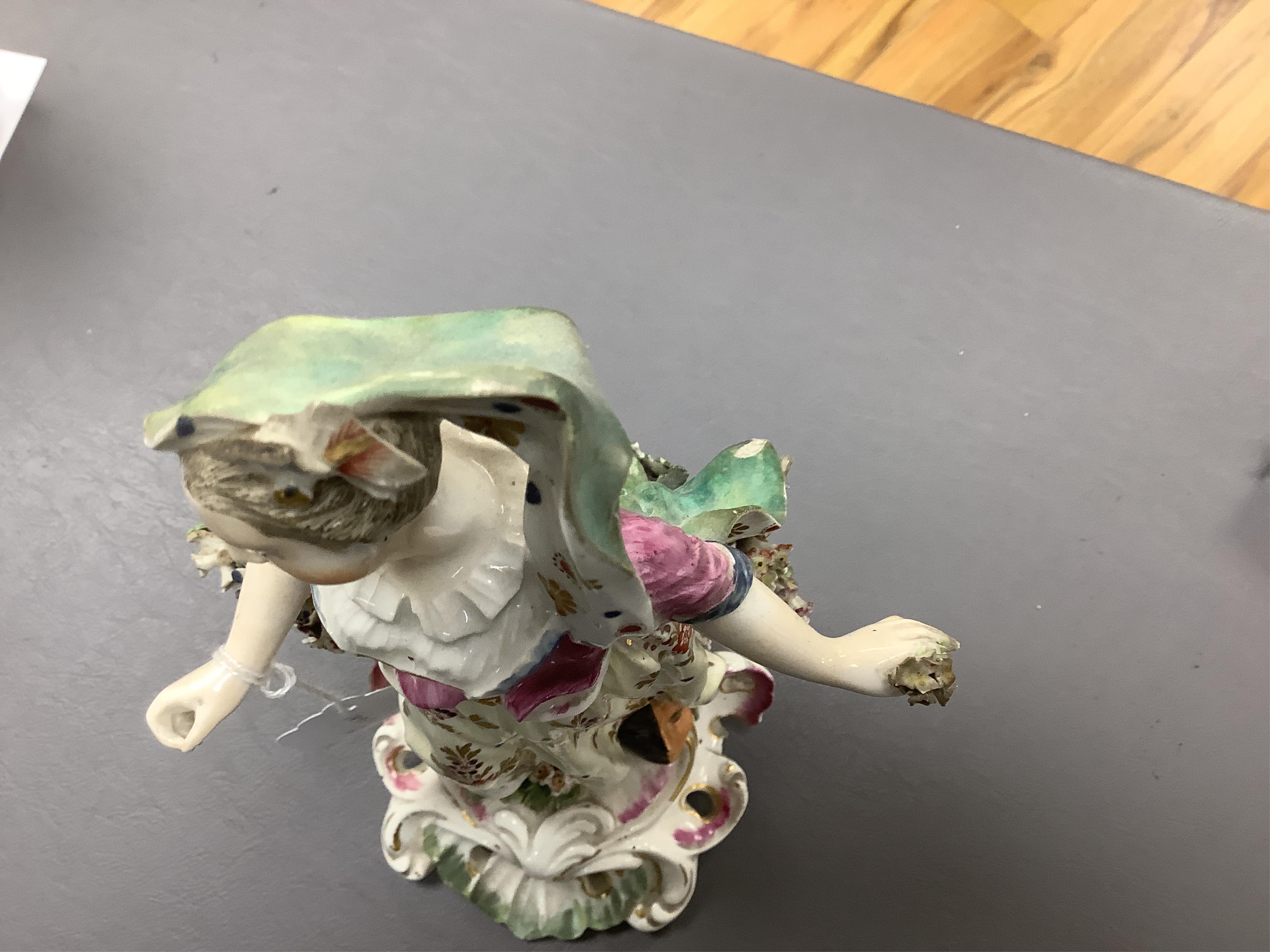 A pair of 18th century Derby porcelain figures of a lady and gentleman, 27cm high